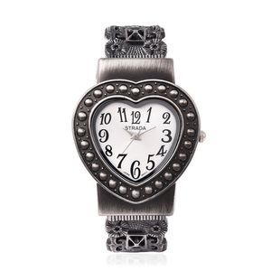 STRADA Bangle Watch Silvertone